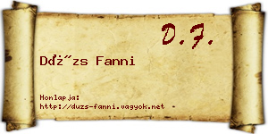 Dúzs Fanni névjegykártya